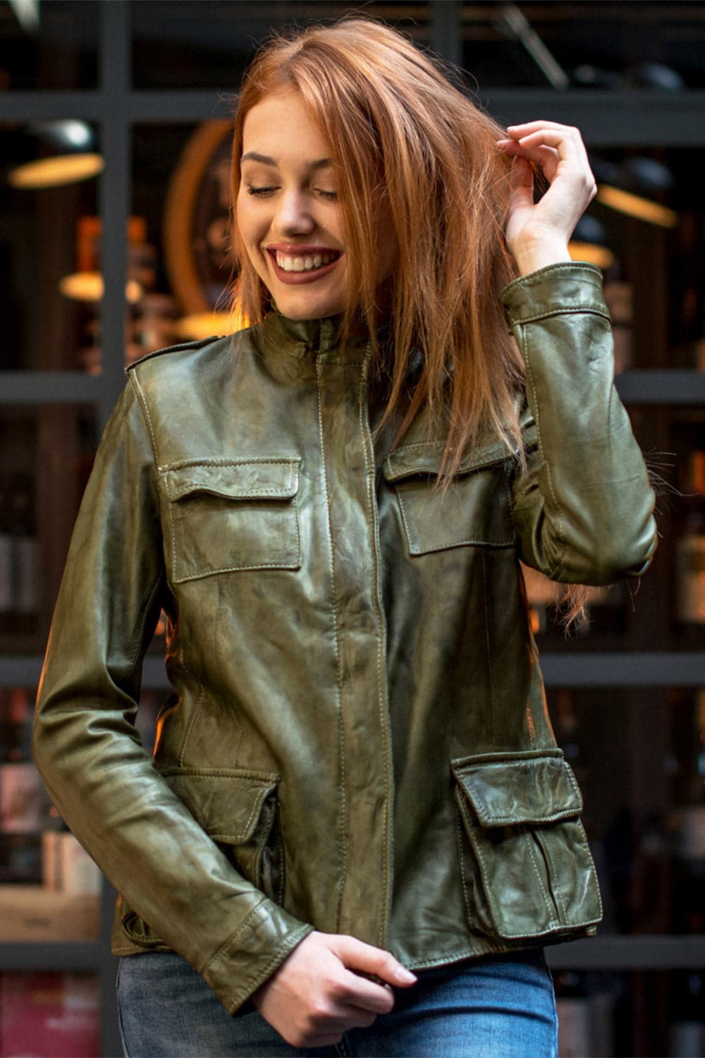 Tushna Vintage giacca donna 100% vera pelle Made in Italy - Barone Firenze