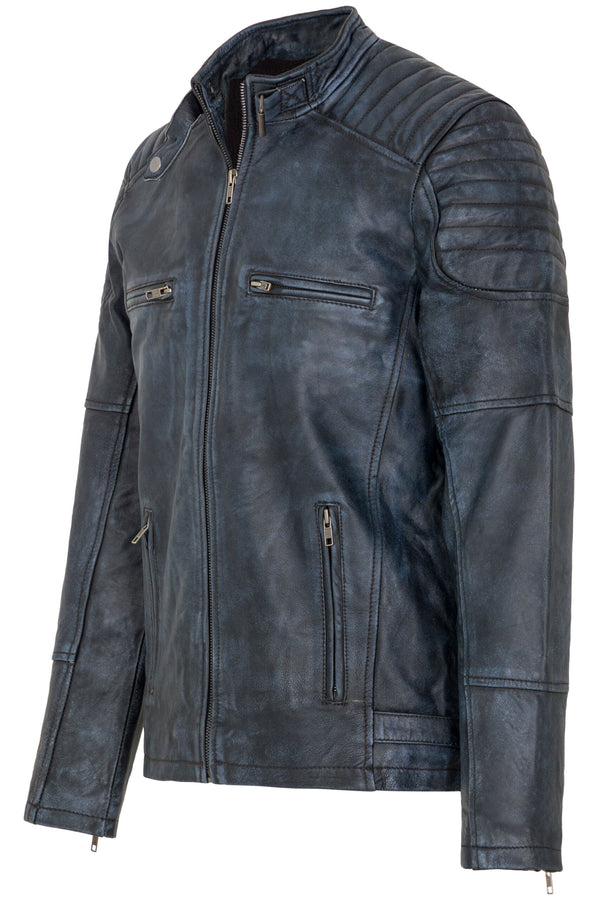 Veste en cuir pour homme Ralf en denim