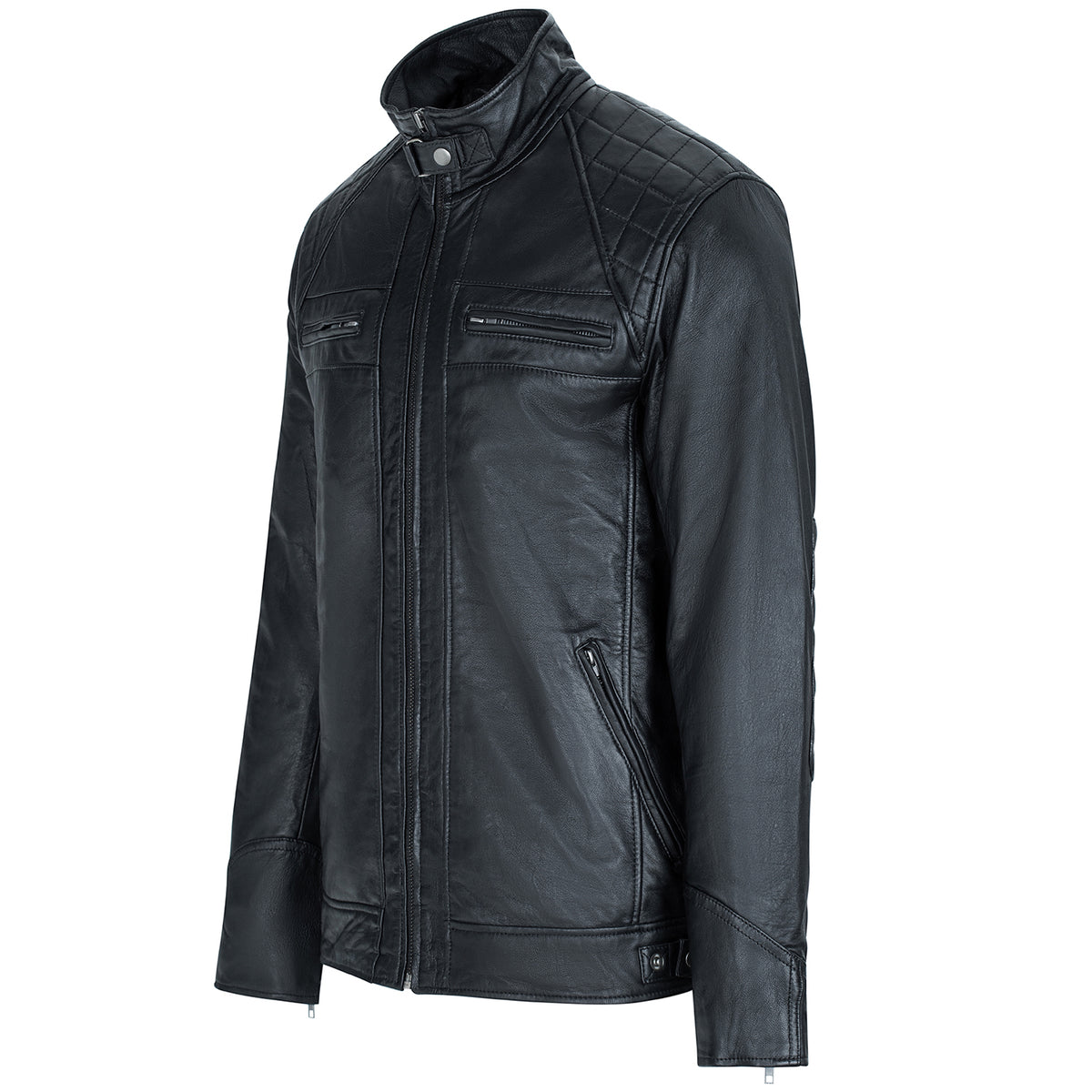 Skimo men's leather jacket black