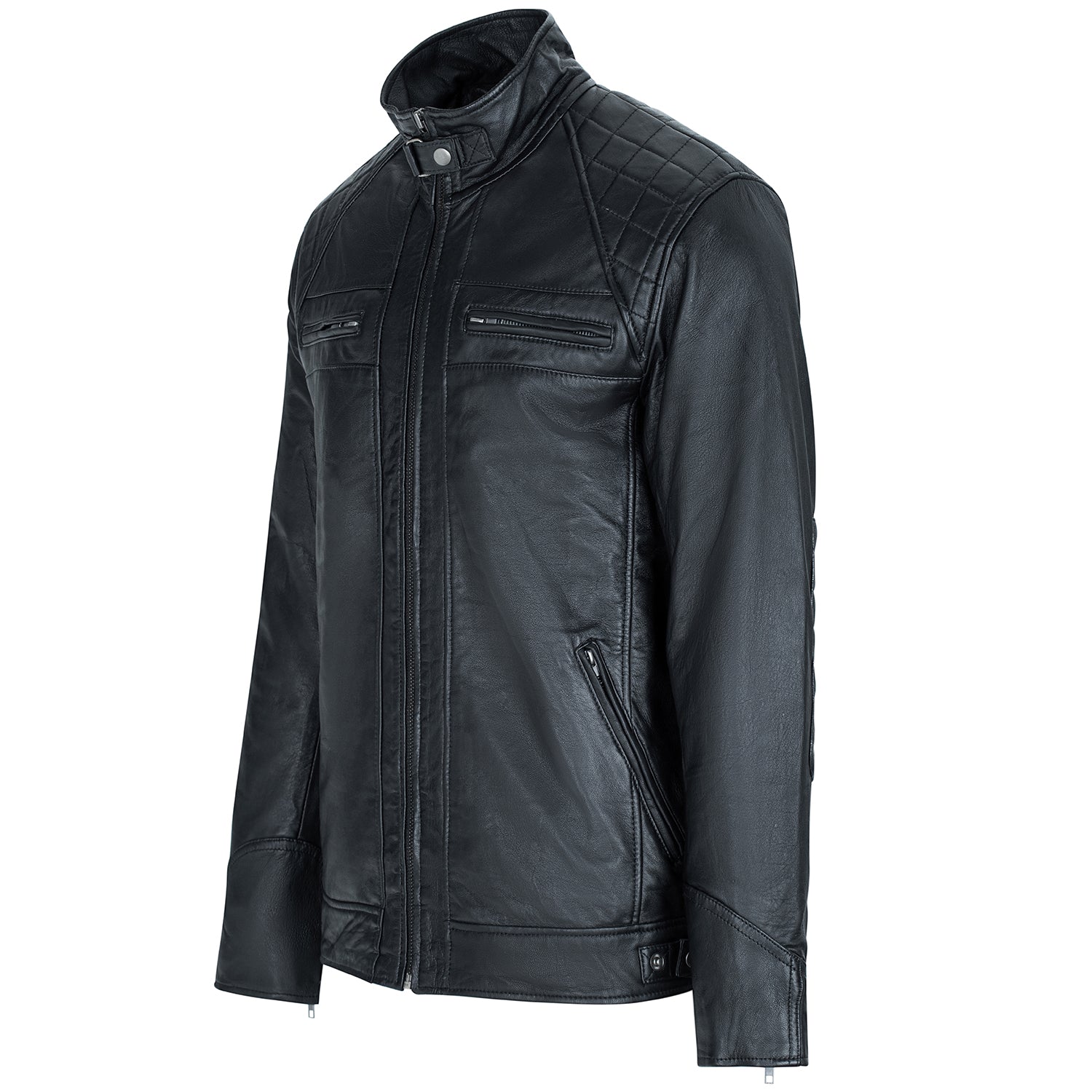 Skimo men's leather jacket black