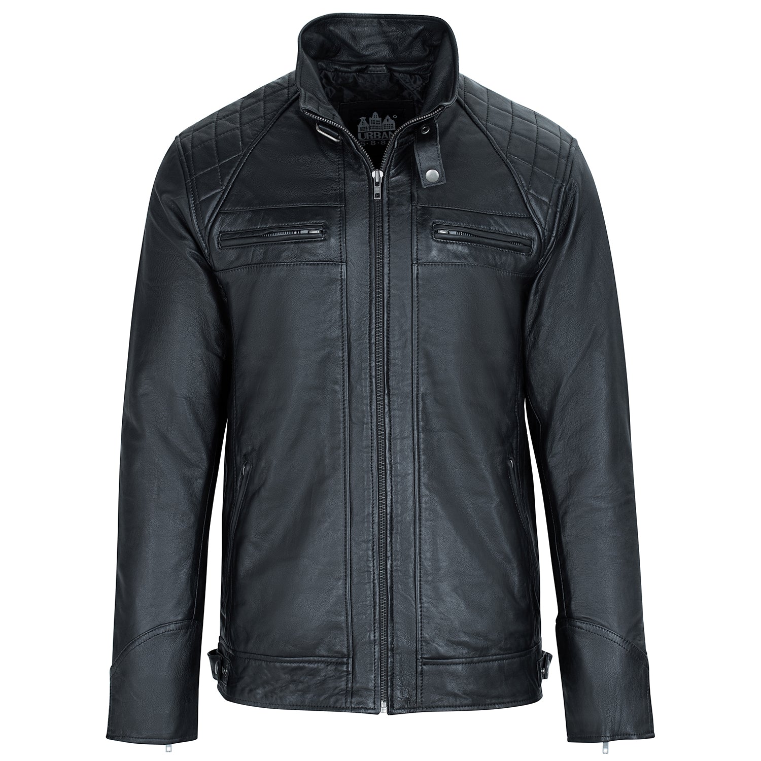 Skimo men's leather jacket black