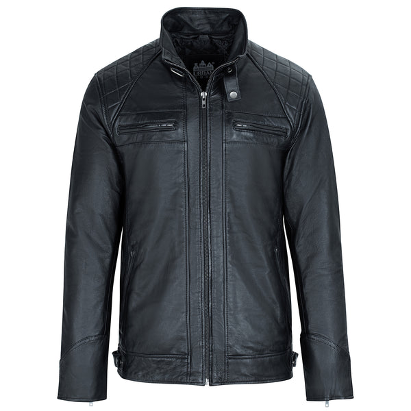 Jaqueta de couro masculina Skimo preta