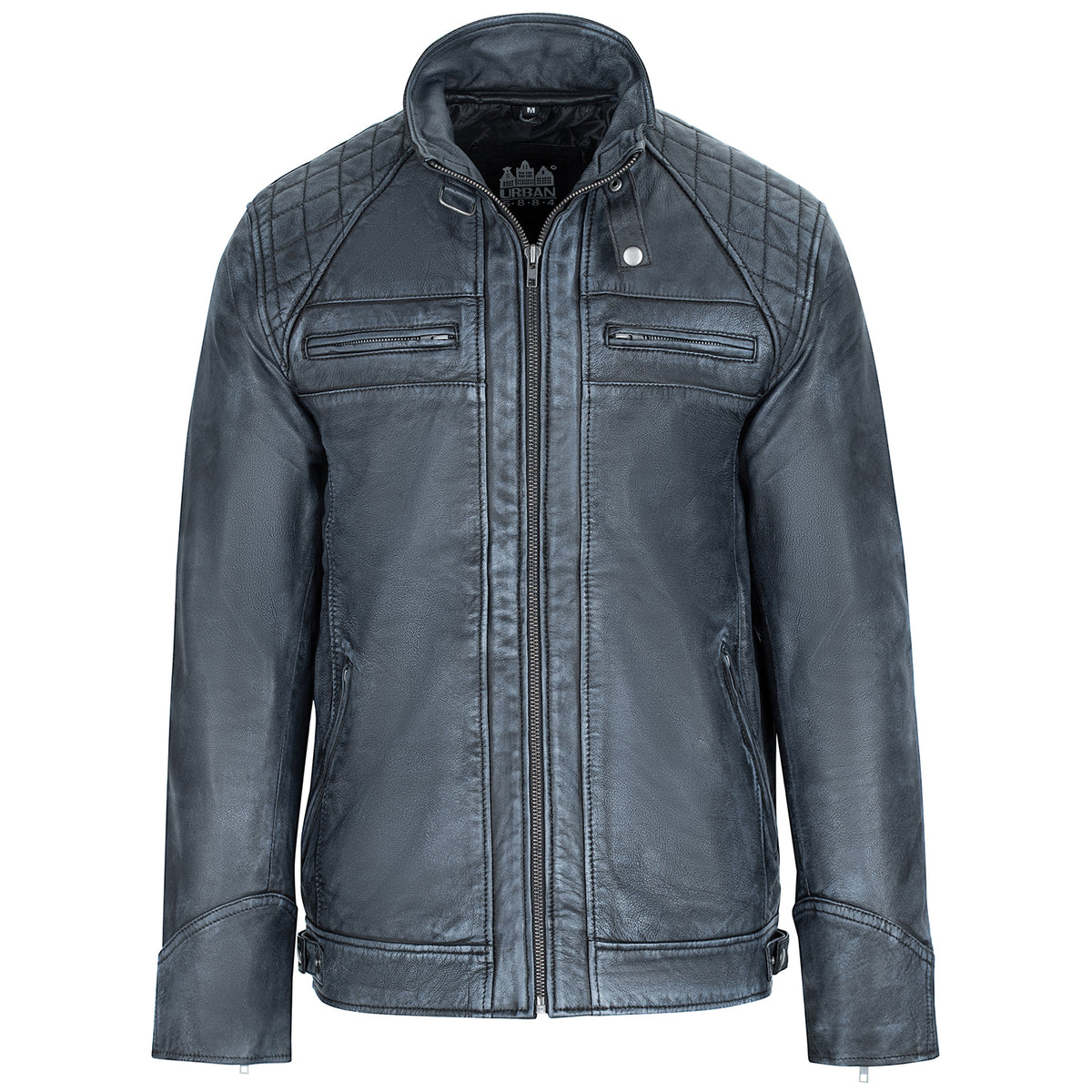 Jaqueta de couro masculina Skimo em denim