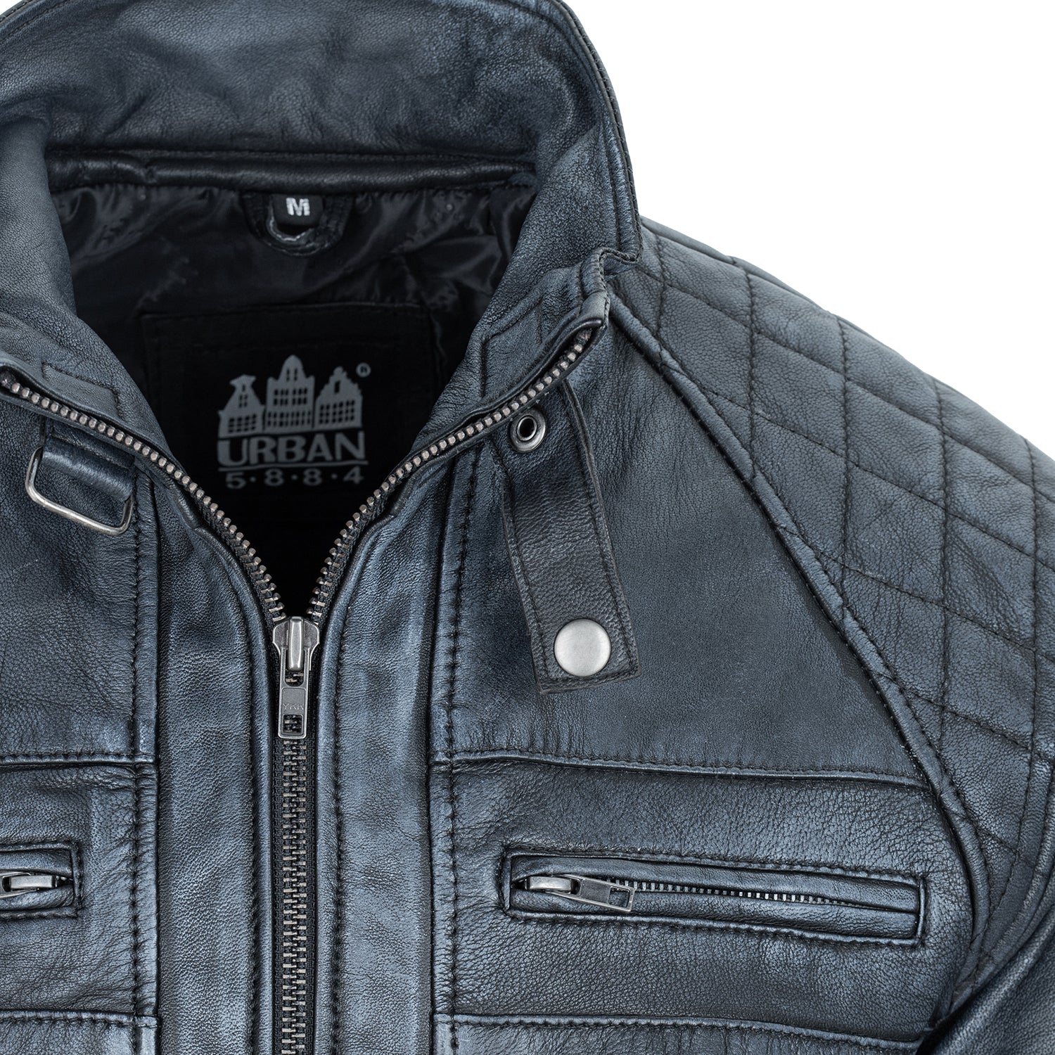 Jaqueta de couro masculina Skimo em denim