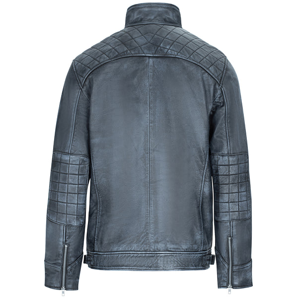 Jaqueta de couro masculina Skimo em denim