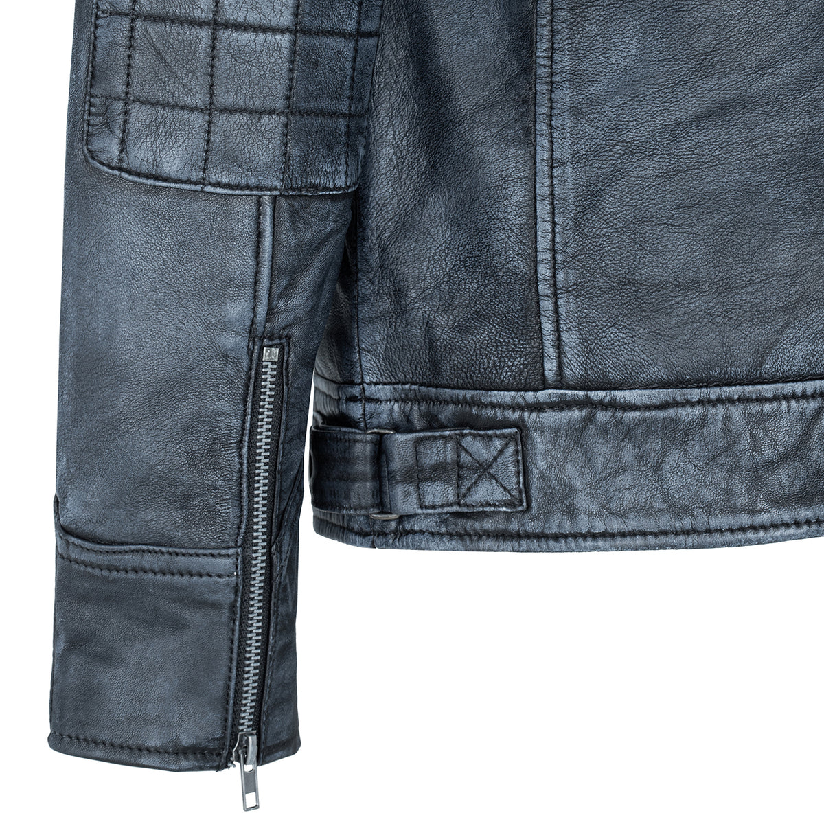 Jaqueta de couro masculina Skimo em denim