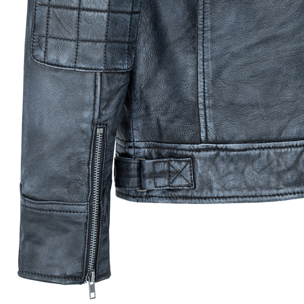 Jaqueta de couro masculina Skimo em denim
