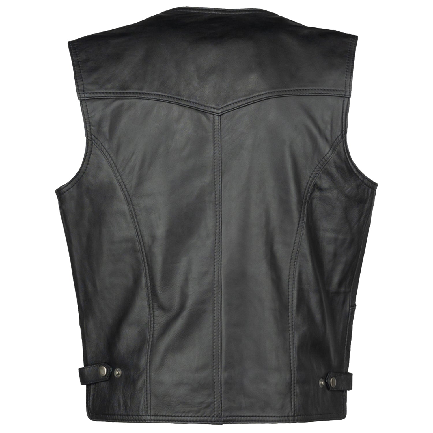 Billy Leren Heren Vest Zwart