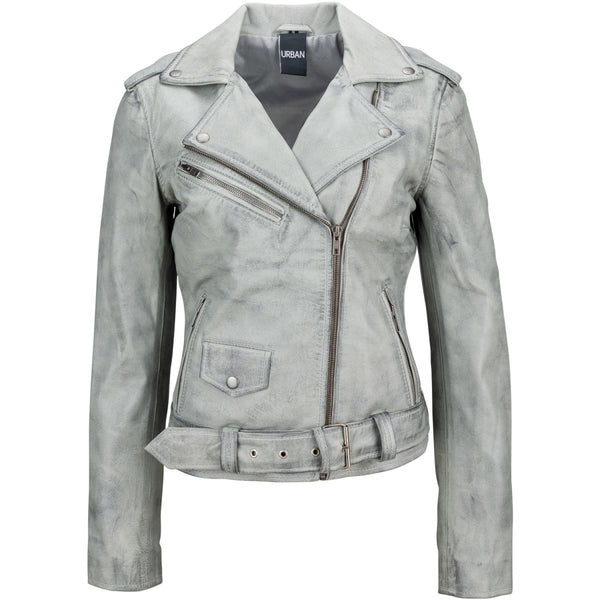Alice Leather Ladies Jacket Gray