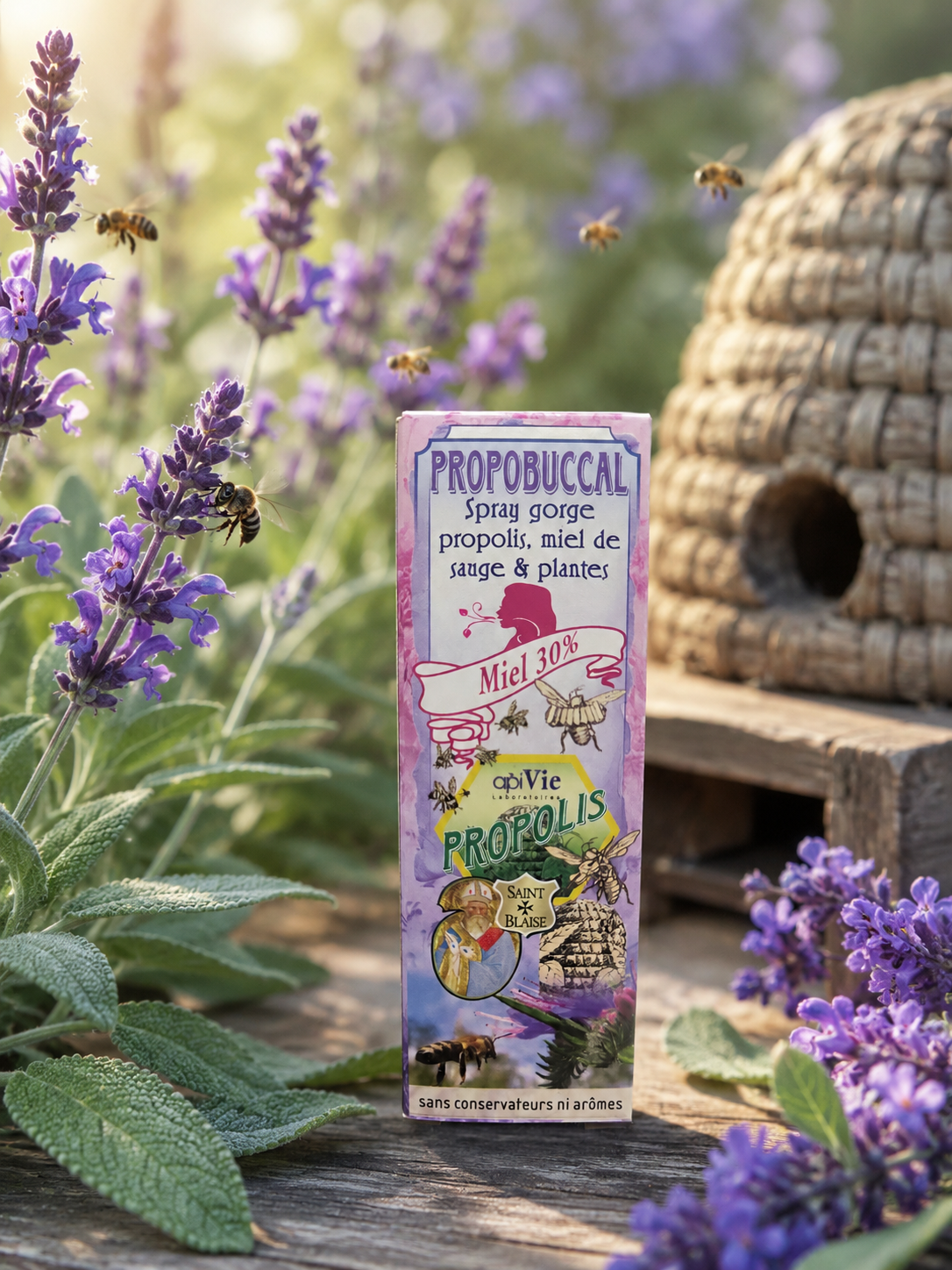 PROPOBUCCAL throat spray with propolis, sage honey, and herbs 30ml