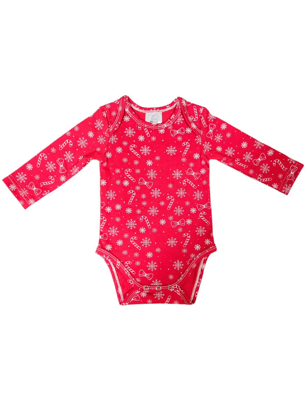Long Sleeve Bodysuit - Snowflakes