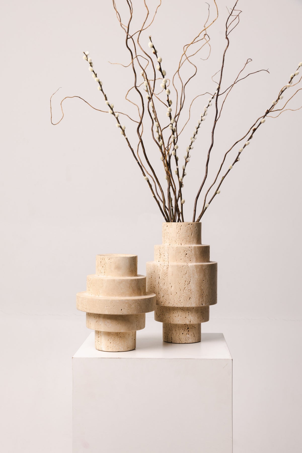 Travertine Agano Vase L