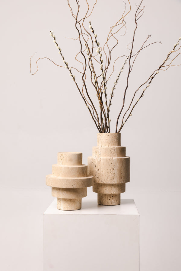 Travertine Agano Vase L
