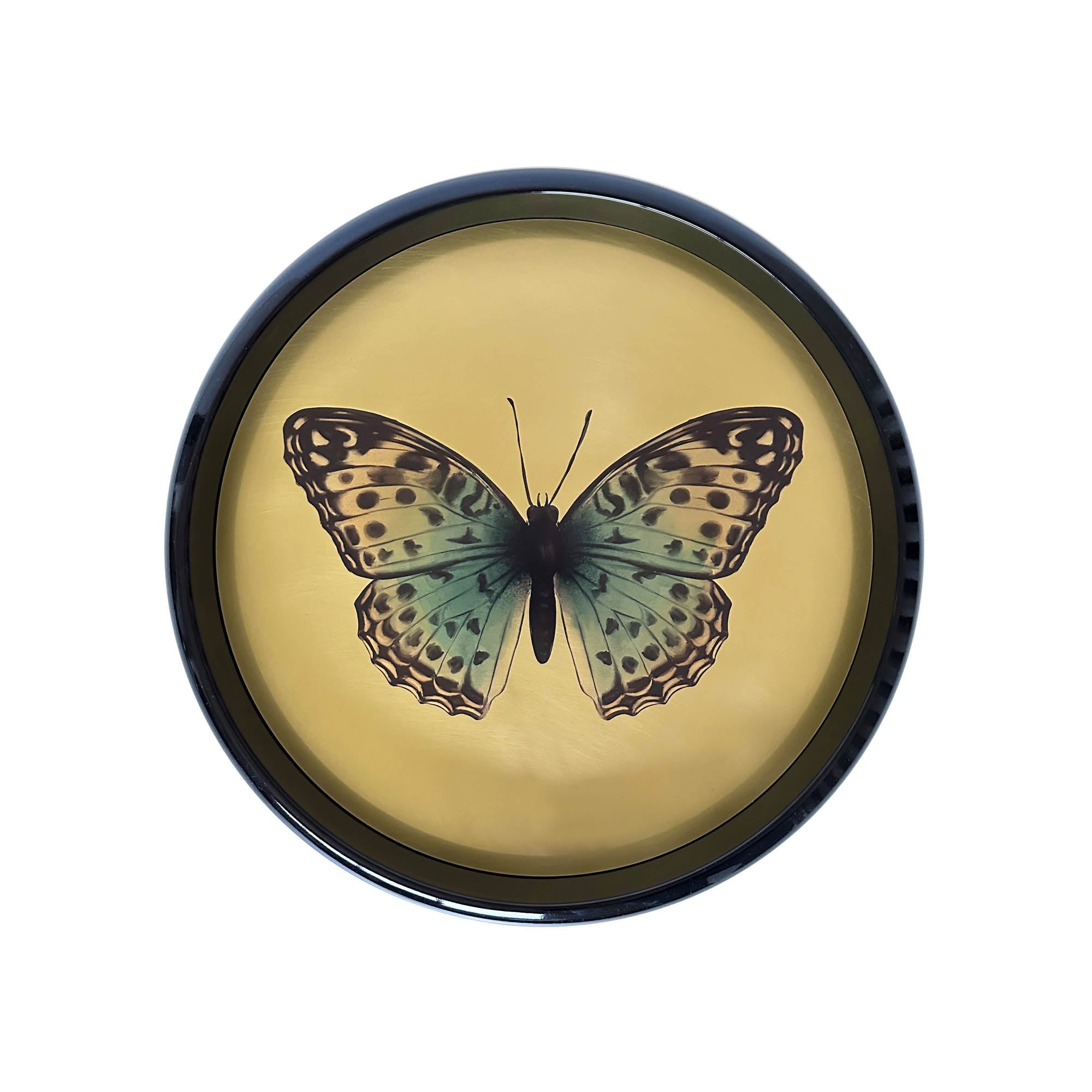 Glossy Brass Butterfly Tray