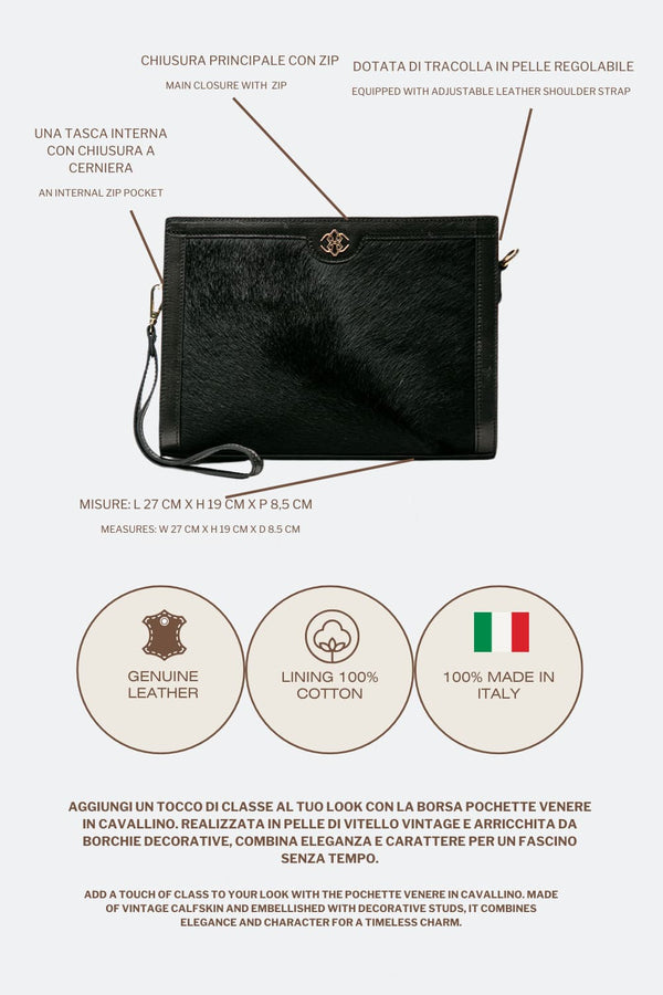 Borsa Venere Glam 100% vera pelle Made in Italy - Barone Firenze