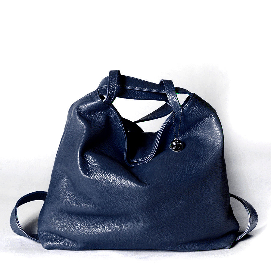 VENICE - Leather Backpack/Bag in Burgundy Dollar