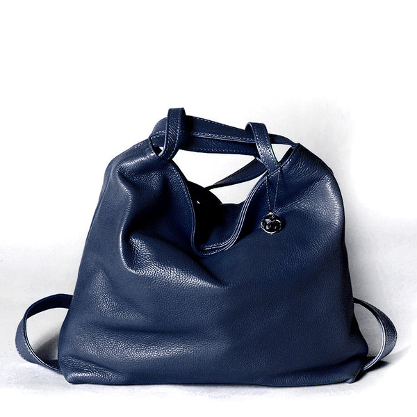 VENICE - Leather Backpack/Bag in Burgundy Dollar