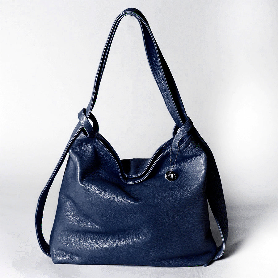 VENICE - Leather Backpack/Bag in Burgundy Dollar