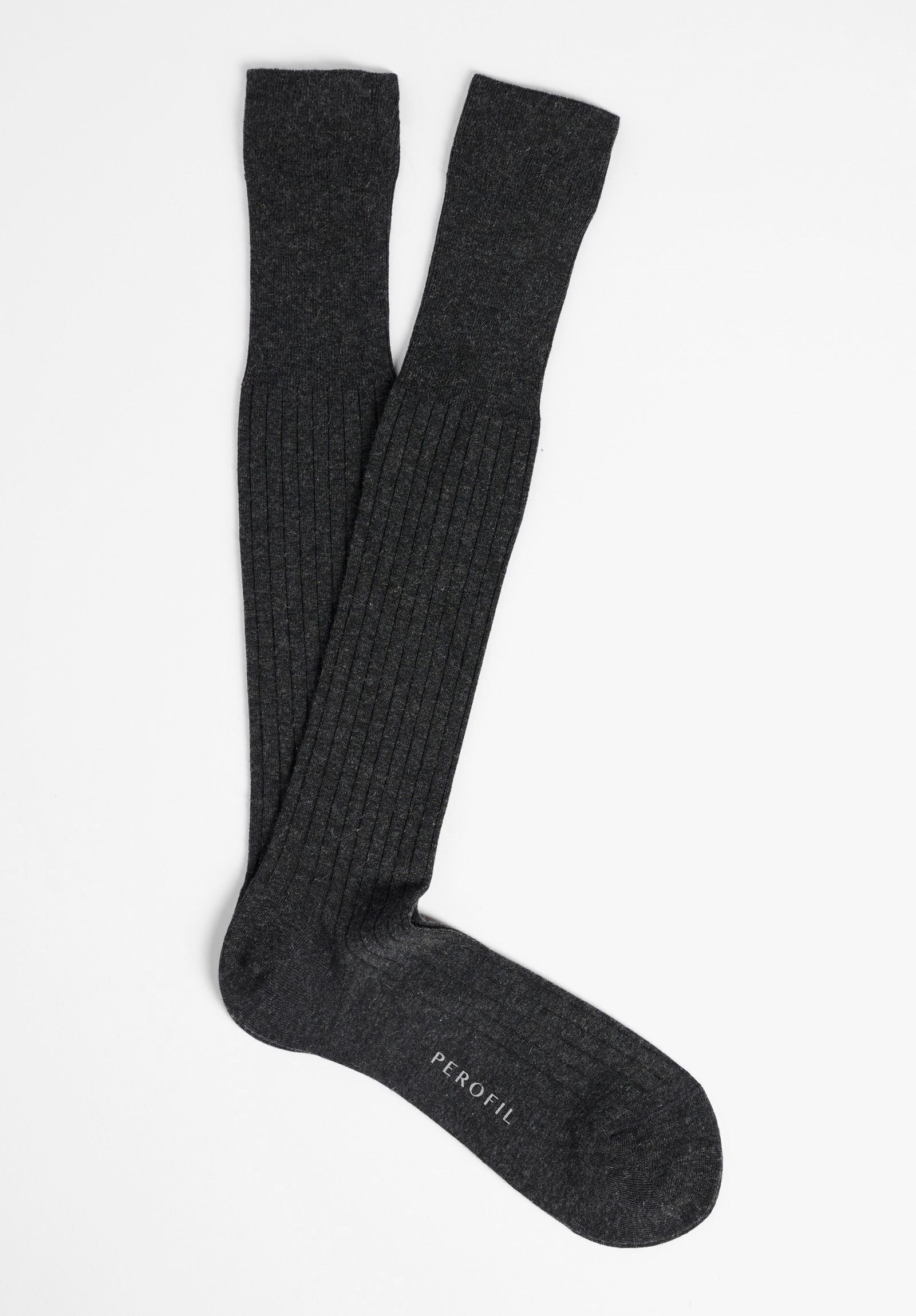 Light cashmere ribbed sock