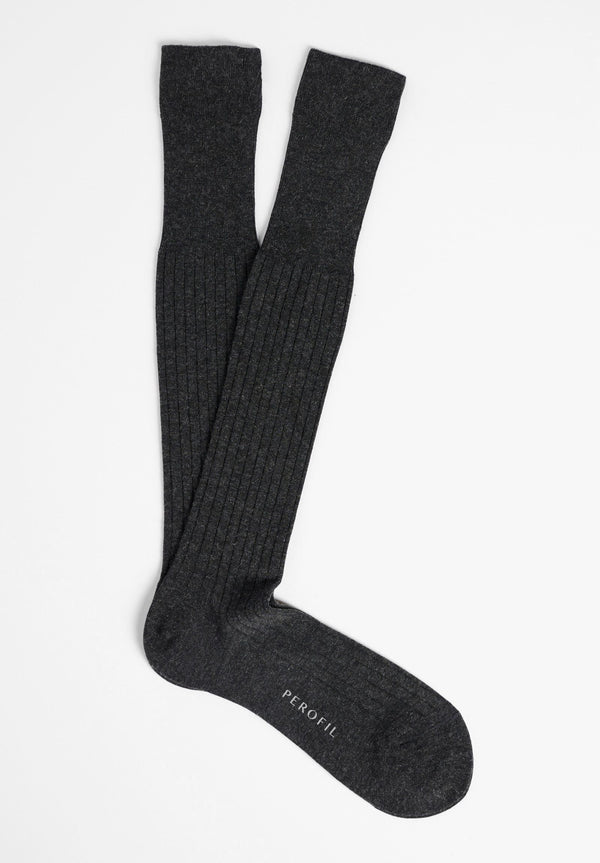 Light cashmere ribbed sock