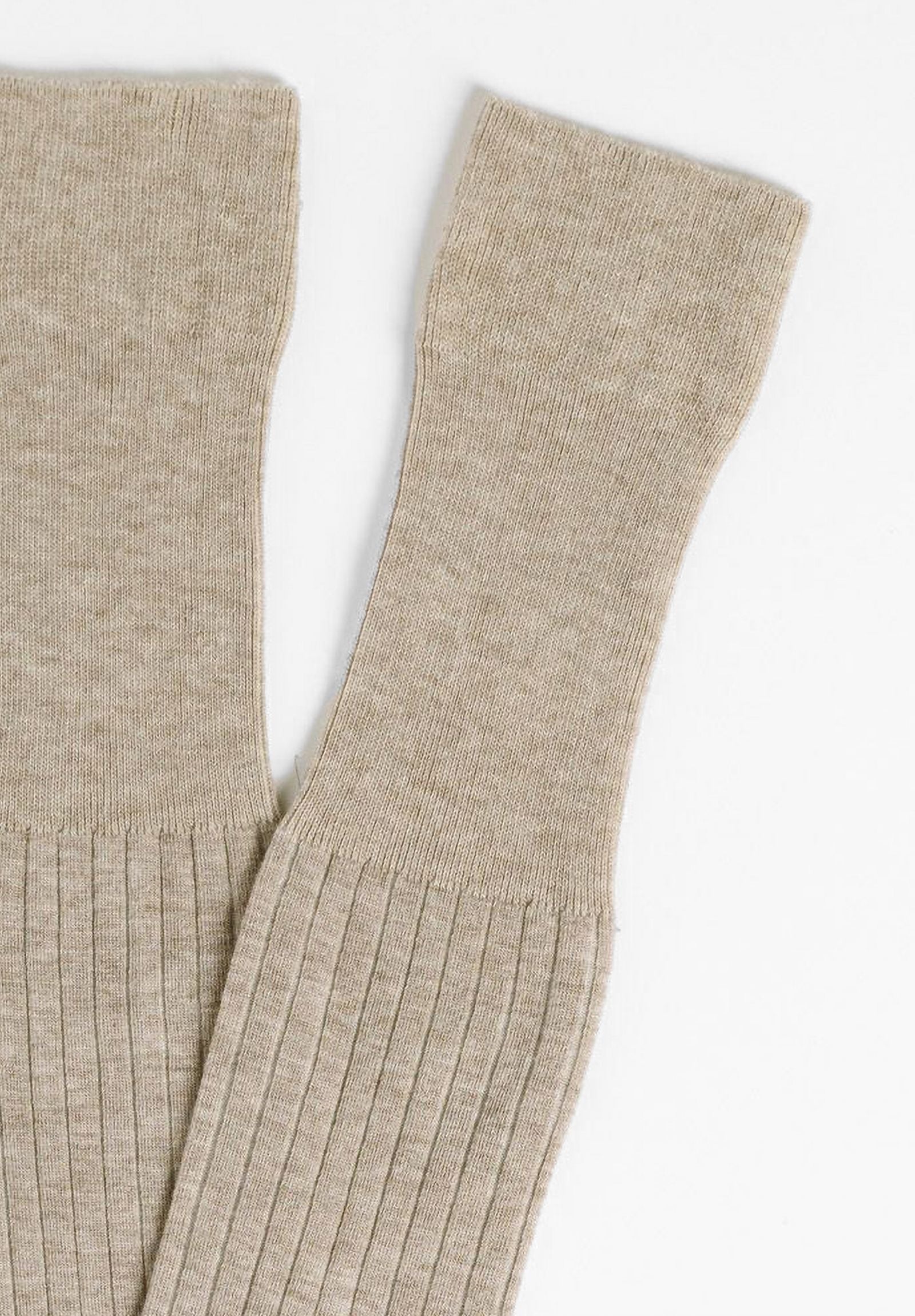 Light cashmere ribbed sock