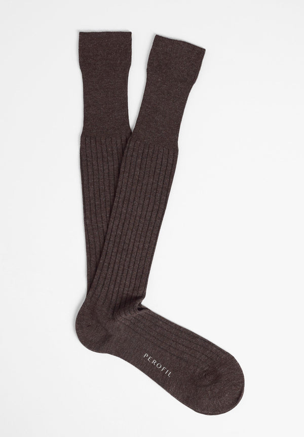 Light cashmere ribbed sock
