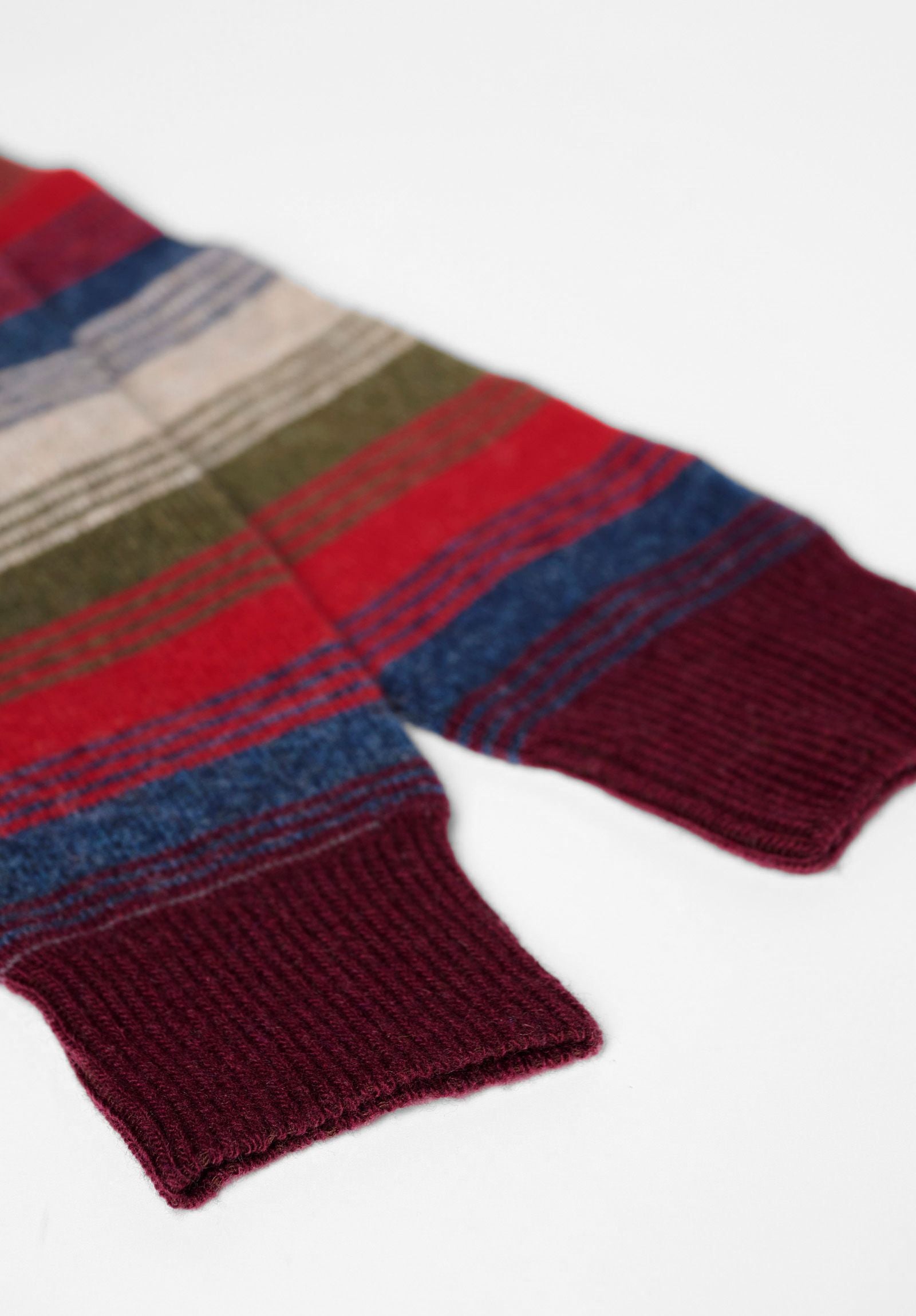 Dark striped cashmere sock