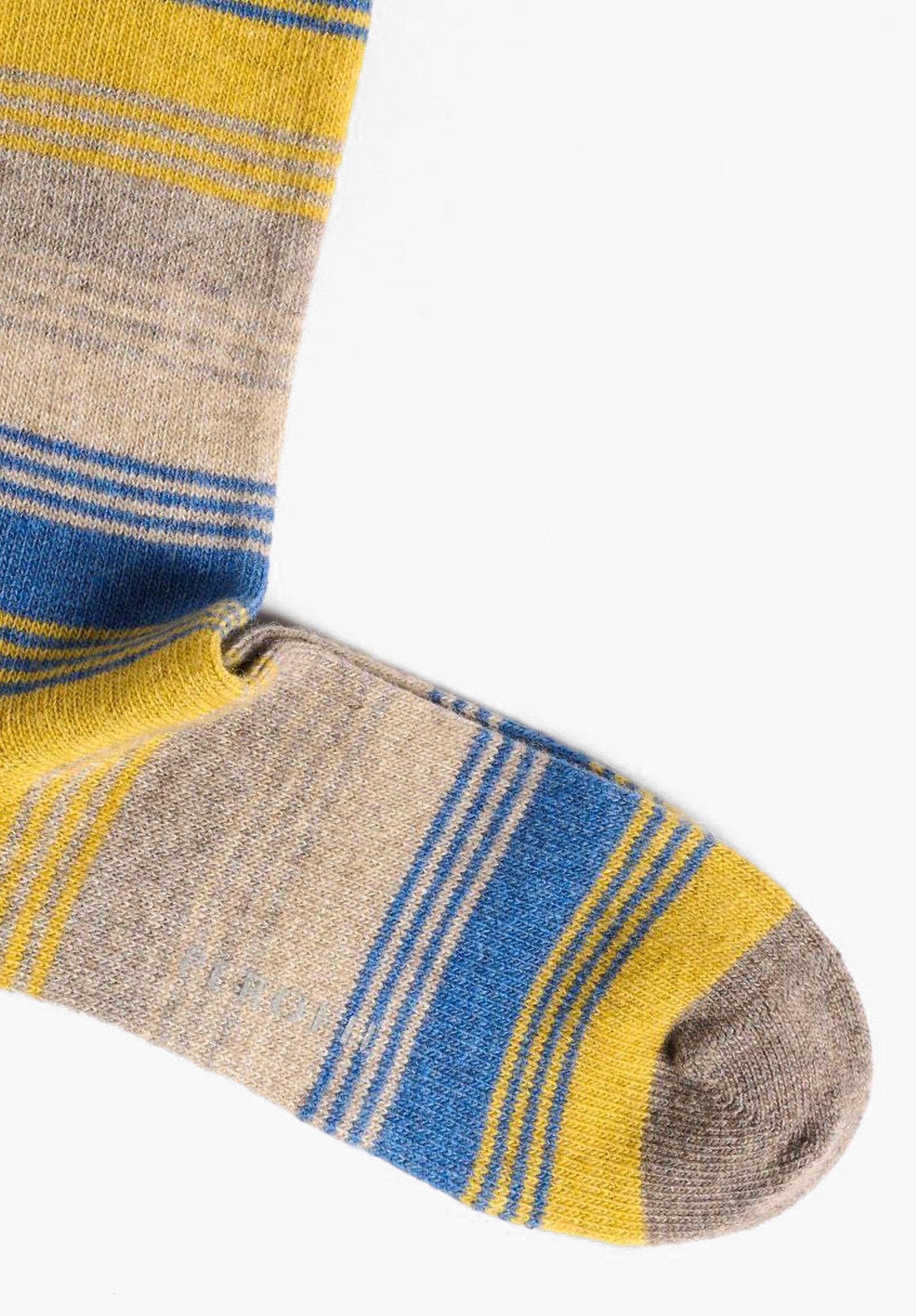 Light striped cashmere sock