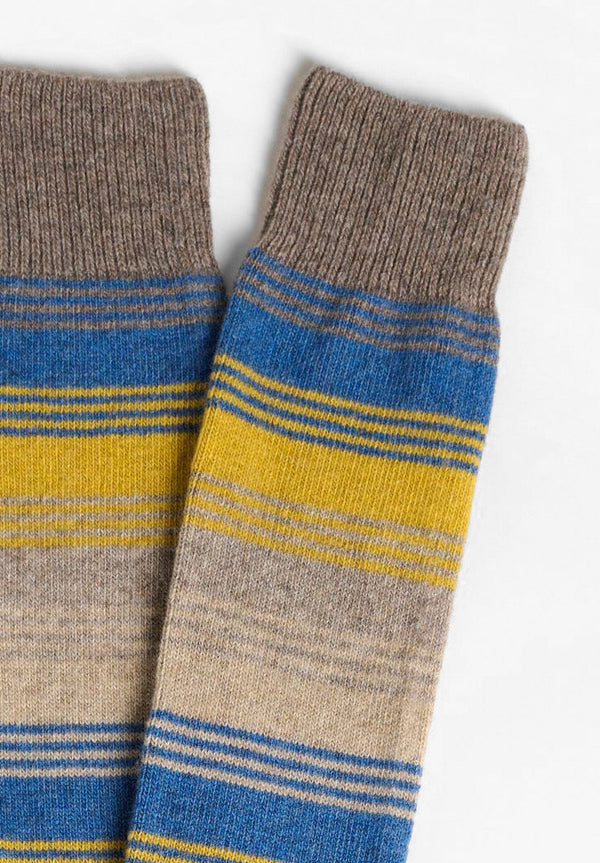 Light striped cashmere sock