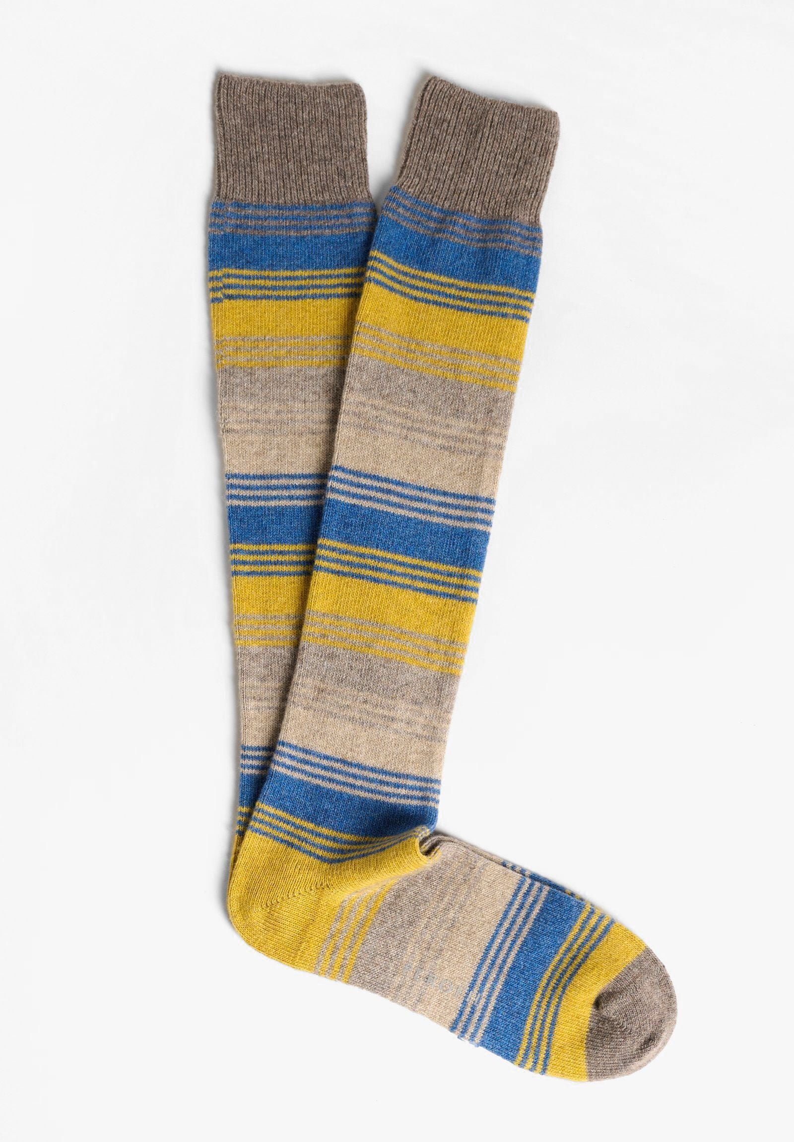 Light striped cashmere sock