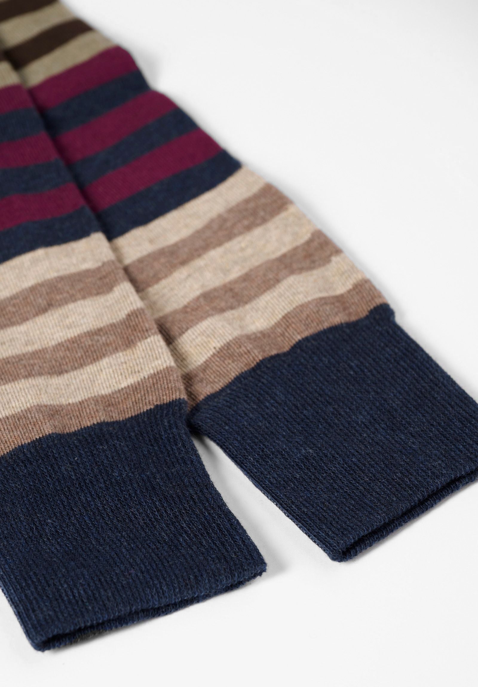 Chaussette longue rayée bleue