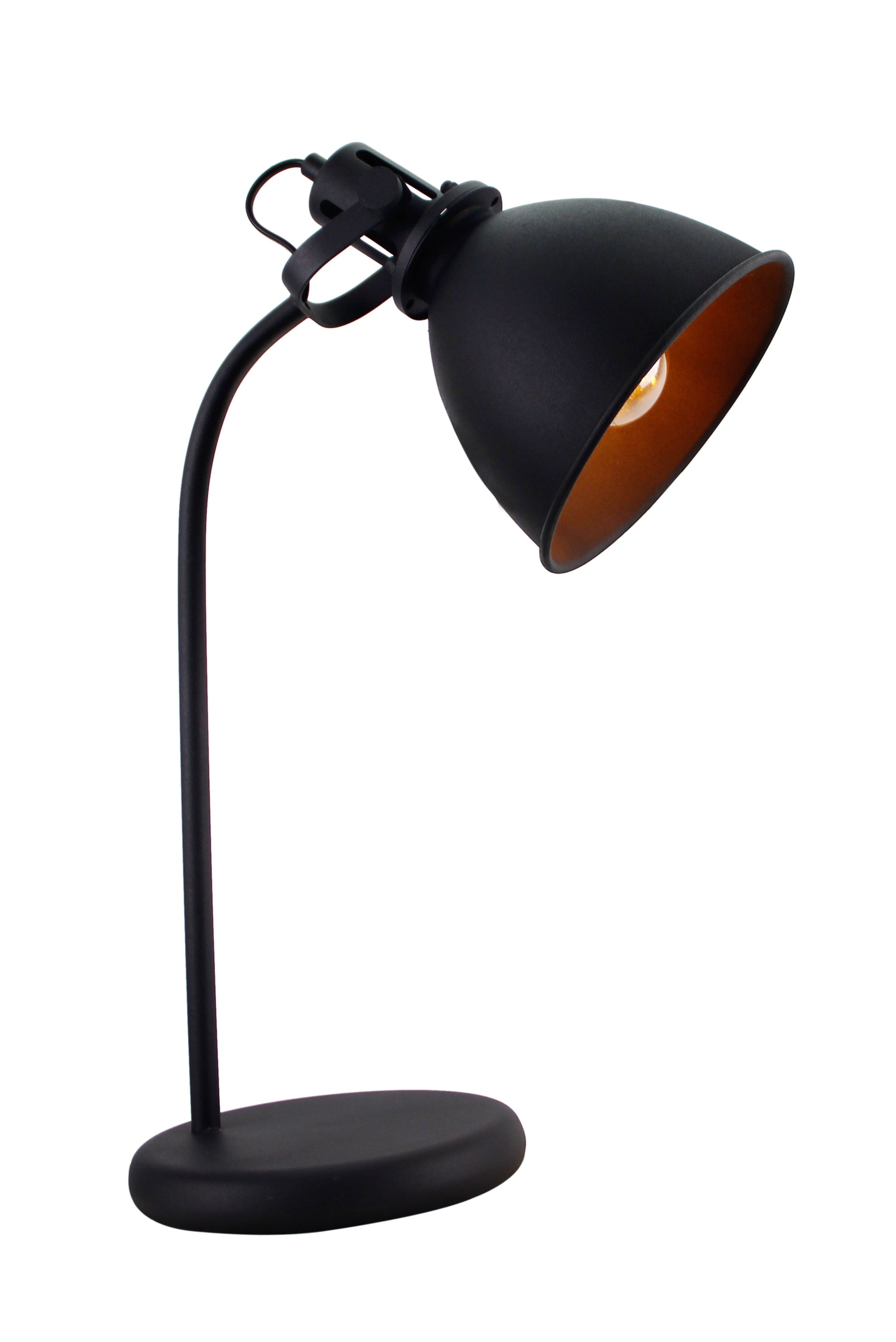 Various Black Steel Tischlampe – Industriele Tischlampe aus schwarzem Metall, E27-Fassung