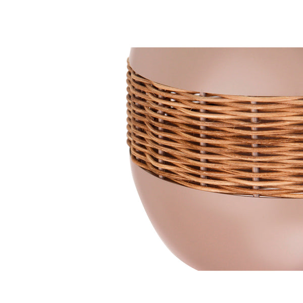 Various Caserta Pendelleuchte – Detailaufnahme Rattan geflochten