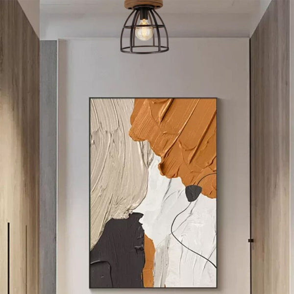 1-flammige Frame Deckenleuchte mit Holzdetail