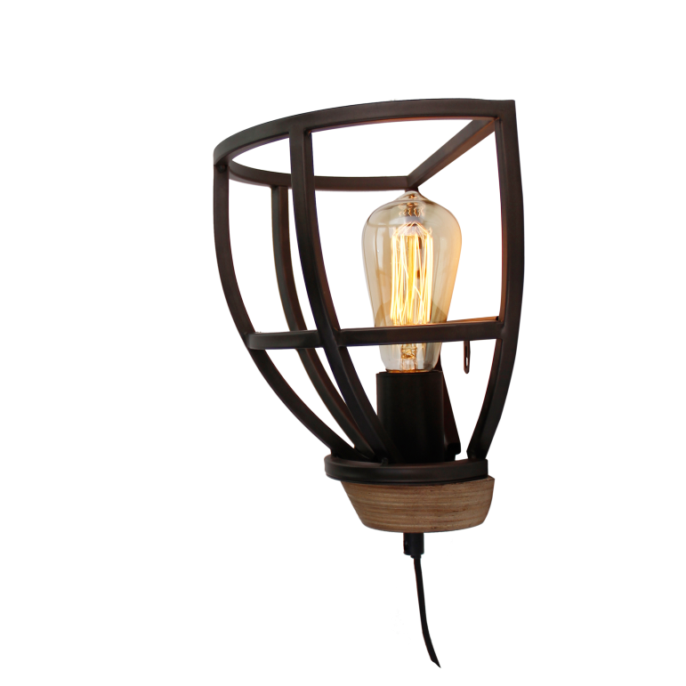 Stilvolle industrielle Wandlampe der Frame-Serie
