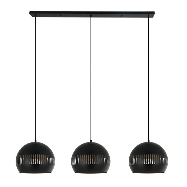 Various Globe Pendant Light – 3-bulb – Black – 140 cm – E27