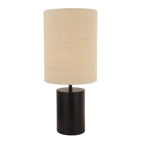 Kompakte Tischlampe Lagos von Chericoni. E27-Fassung, Ø18 cm, 43 cm hoch, Schwarz  – für stilvolle Beleuchtung überall im Haus.