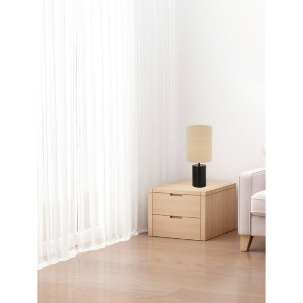 Elegante VariousLagos Lampe mit E27-Fassung. 43 cm hoch, Ø18 cm, erhältlich in Schwarz – perfekt für jeden Raum.
