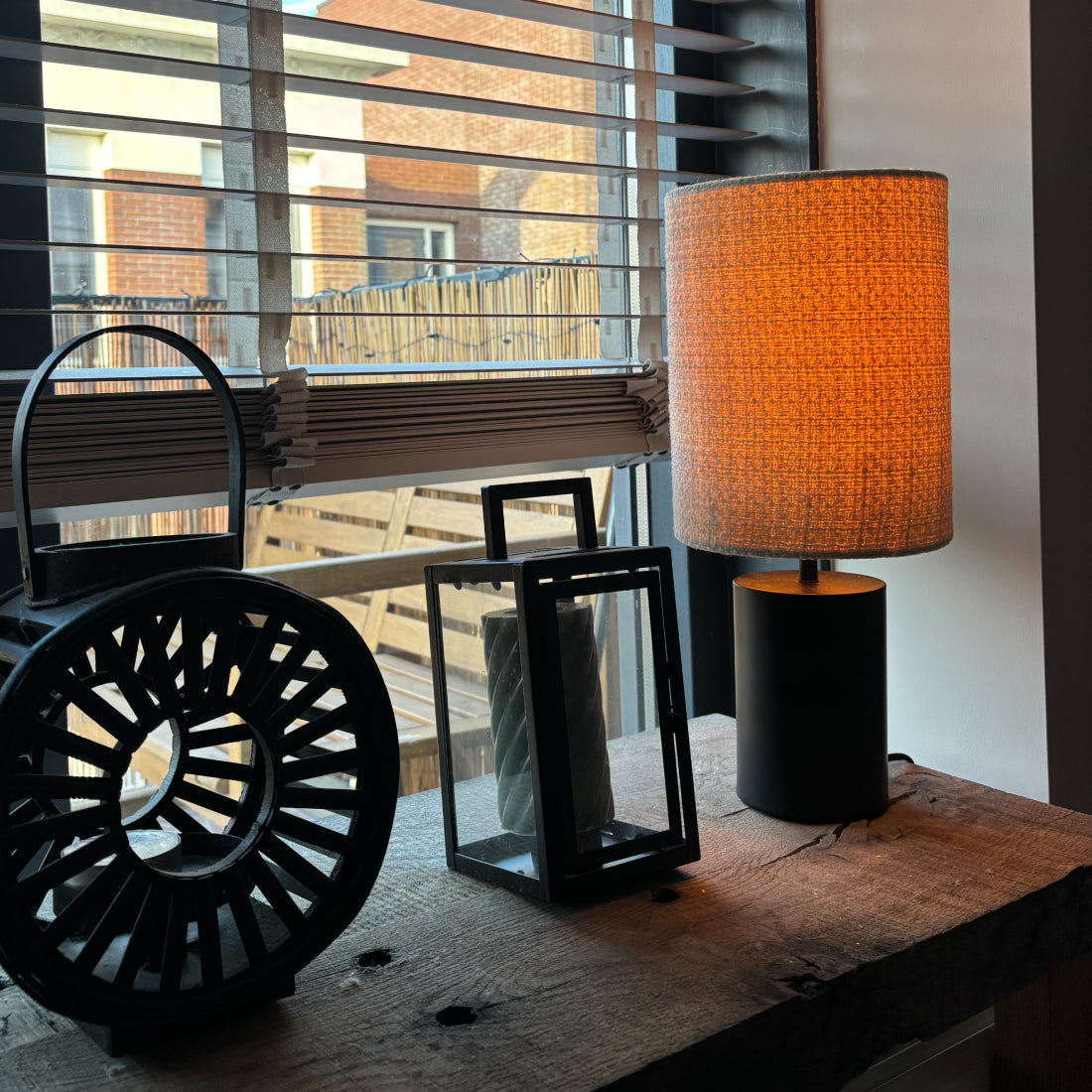 Various Lagos Table Lamp – Ø18 cm – E27 – 43 cm High – Black