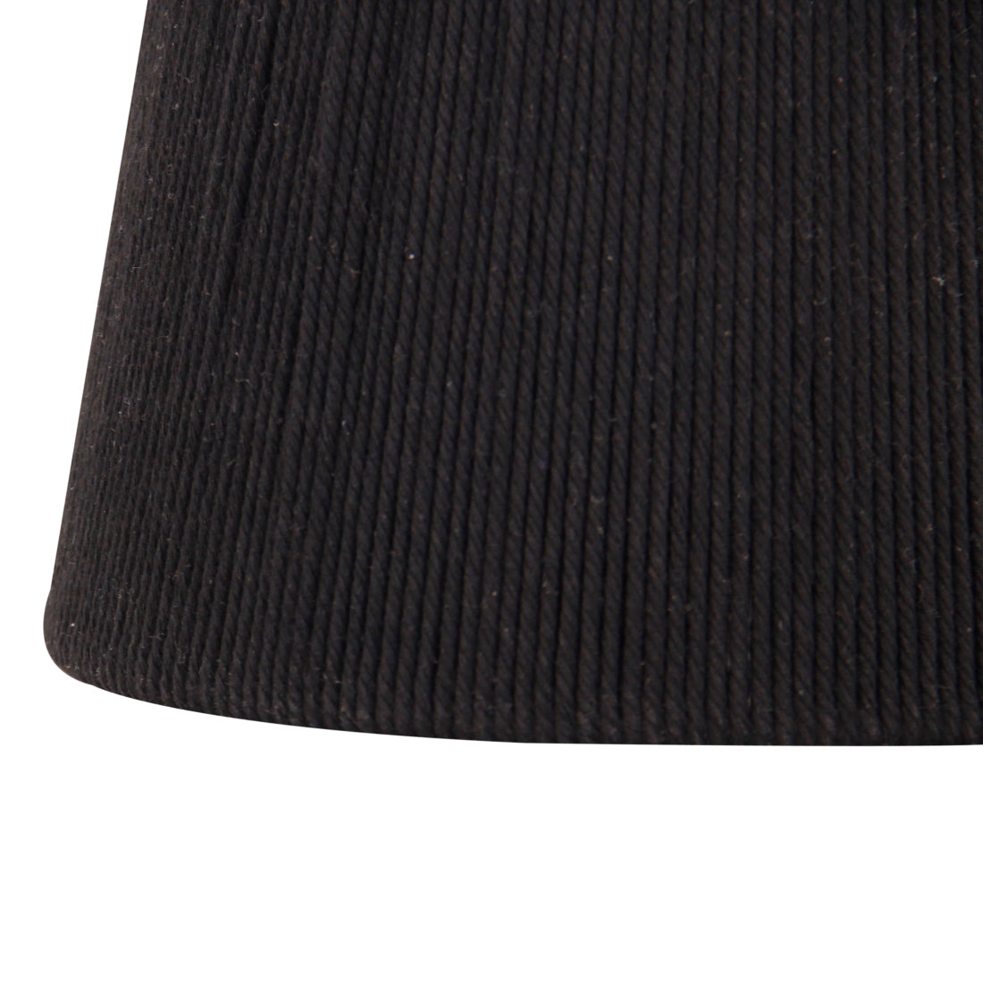 Detailopname van de zwarte katoenen koordstructuur van de Various lampenkap.