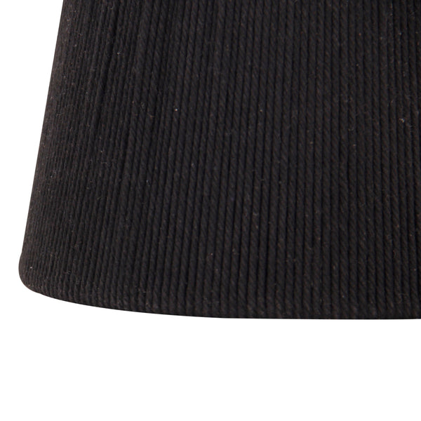 Detailopname van de zwarte katoenen koordstructuur van de Various lampenkap.