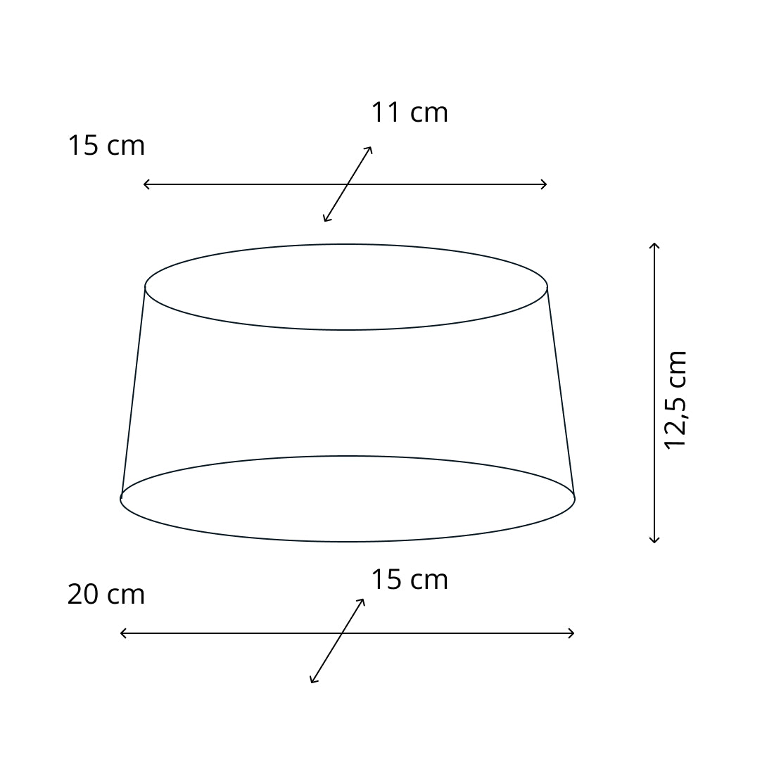 Various Lampenkap - Ovaal - Rood met strepen - Ø20, Ø22 of Ø26 cm