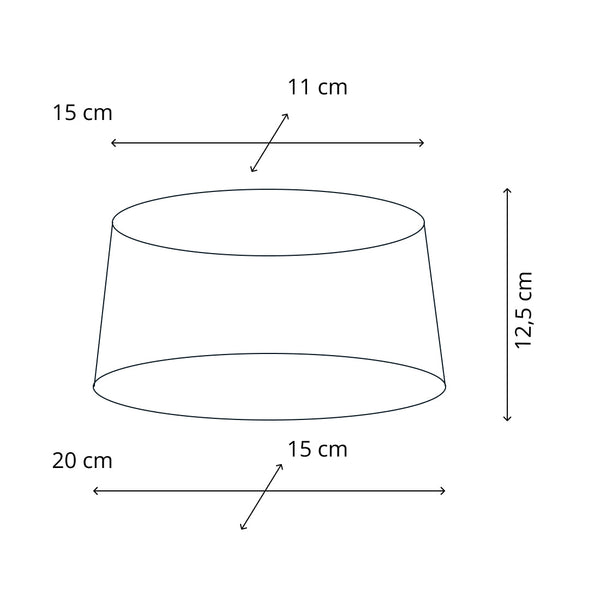 Various Lampenkap - Ovaal - Rood met strepen - Ø20, Ø22 of Ø26 cm