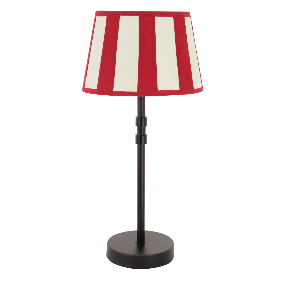 Pantalla de lámpara Variada - Ovalada - Roja con Rayas - Ø20, Ø22 o Ø26 cm