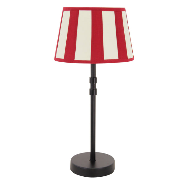 Pantalla de lámpara Variada - Ovalada - Roja con Rayas - Ø20, Ø22 o Ø26 cm