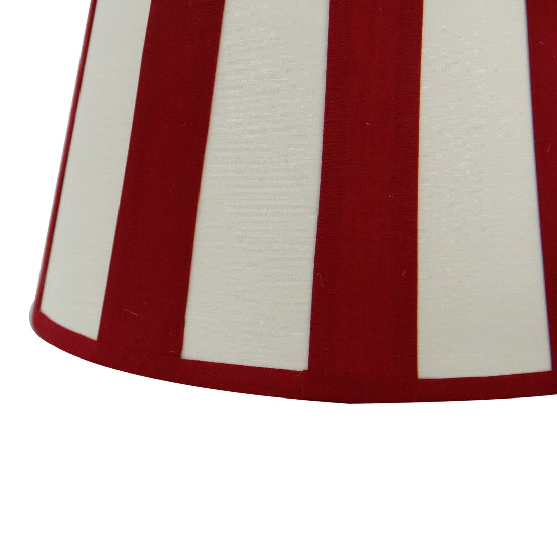 Pantalla de lámpara Variada - Ovalada - Roja con Rayas - Ø20, Ø22 o Ø26 cm