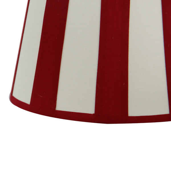 Pantalla de lámpara Variada - Ovalada - Roja con Rayas - Ø20, Ø22 o Ø26 cm