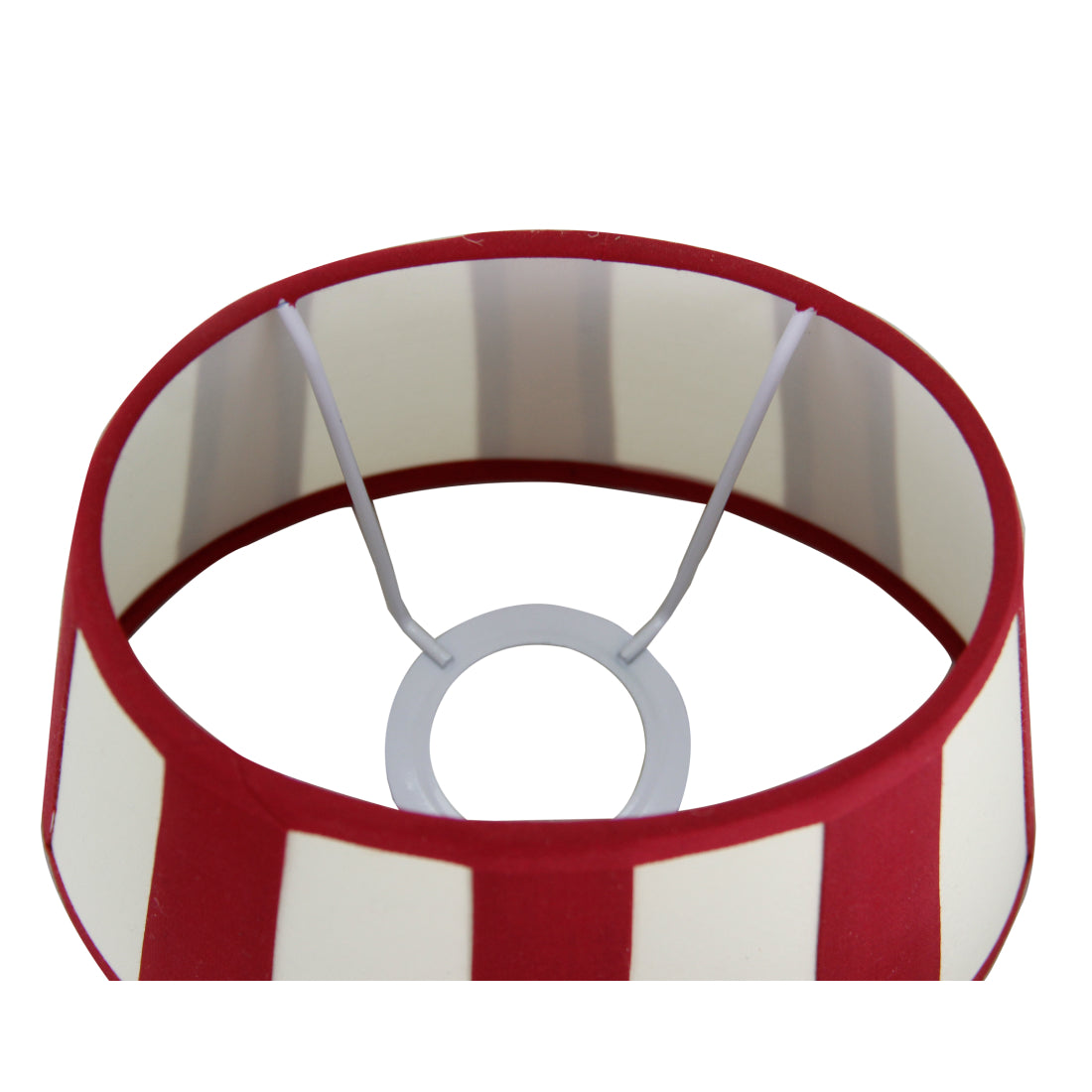 Pantalla de lámpara Variada - Ovalada - Roja con Rayas - Ø20, Ø22 o Ø26 cm