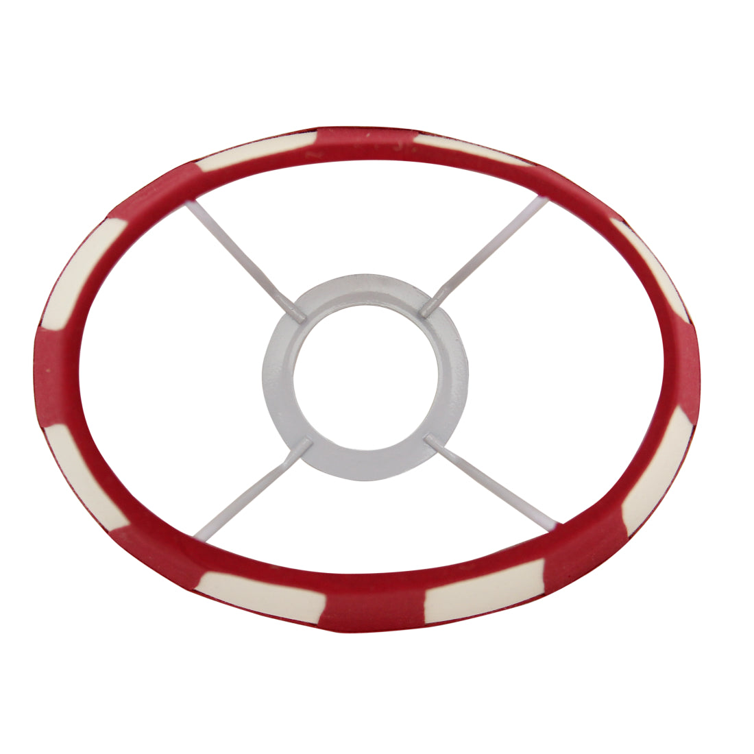 Pantalla de lámpara Variada - Ovalada - Roja con Rayas - Ø20, Ø22 o Ø26 cm