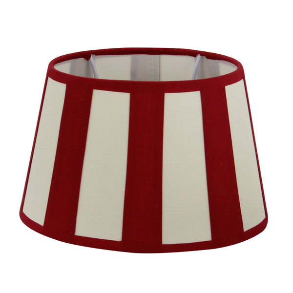 Abat-jour Varié - Ovale - Rouge avec Rayures - Ø20, Ø22 ou Ø26 cm